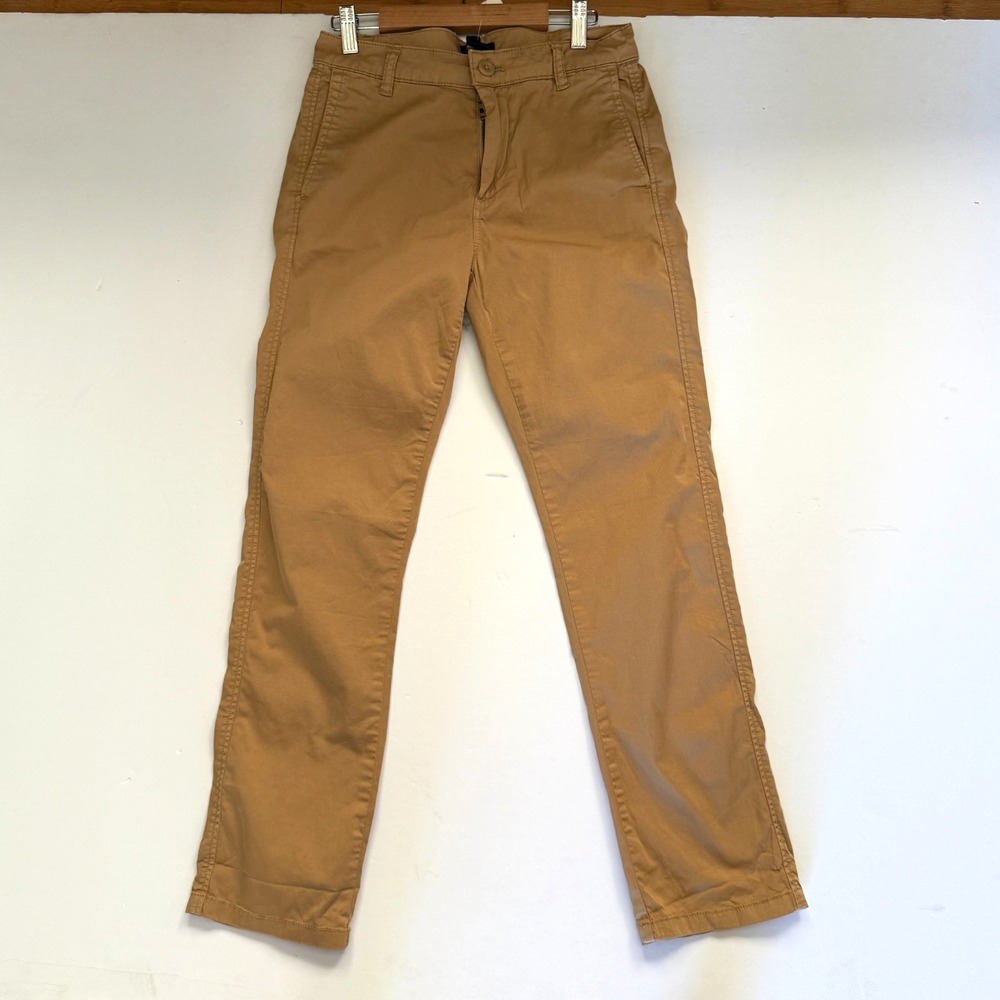 J.Crew Straight Leg Chinos Women's Perfecting Pockets Honey Brown Pants Size 24P